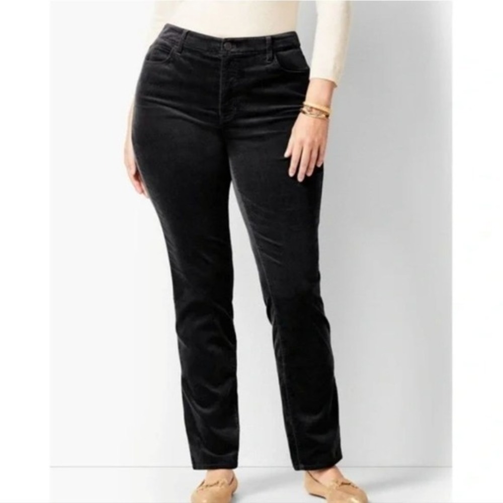 Talbots flawless high waist‎ straight leg velveteen pants plus size 22WP PETITE